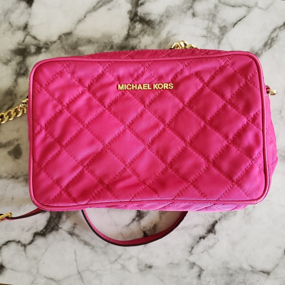 Authentic Michael Kors Quilted Pink Crossbody